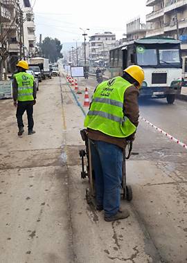 مشروع توسيع شبكة مياه حي المحمودية في عفرين